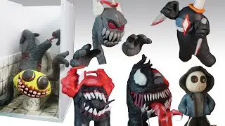 MAKING ALL FNF Mods (Tricky Phase 5, Black Impostor, Monster, Dusttale...) | NVV Clay Art