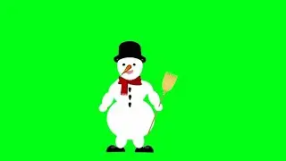 Dancing snowman green screen