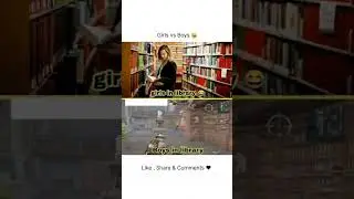 girls vs boys in library #comedyvideos #bgmiindia #funny #pubg