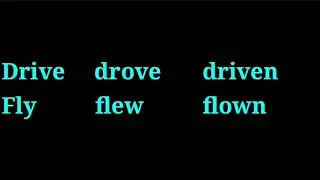 Irregular verb form, present, past and past participle of irregular verbs
