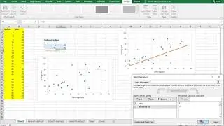 Excel - Scatterplot with reference line