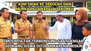 KDM inspects schools and scolds the principal for rejecting poor students