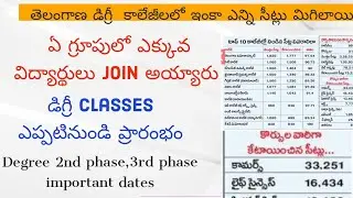 TS DOST 2023 Seat Allotment phase-1 details|| TS DOST 2nd phase imp dates|| ts degree classes start