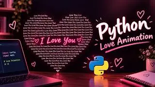 I Made a Love You Heart Animation in Python ❤️ | Python Turtle Project