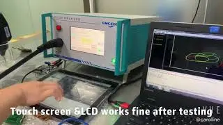 Capacitive touch screen with display ESD protection for medical tablet