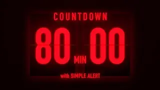 80 Minutes Flip Clock Timer / With Simple Alert 🚨