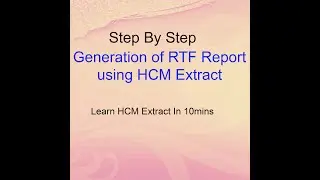 Oracle Cloud - Generation of PDF output using HCM Extract