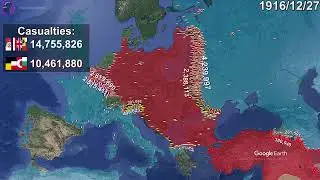 World War I in 1 minute using Google Earth