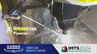 TMAC and SPIDERCOOL Optimize Cutting on a Fanuc Robodrill at IMTS 2024 - Caron Engineering