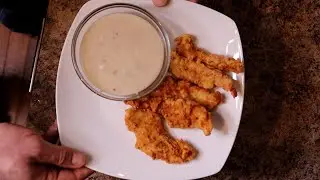 Chicken Fingers with Homemade Country Gravy in minutes!