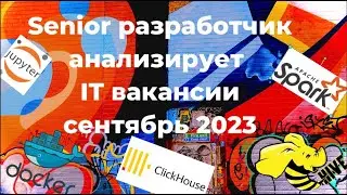 Senior разработчик анализирует  IT вакансии,  сентябрь 2023