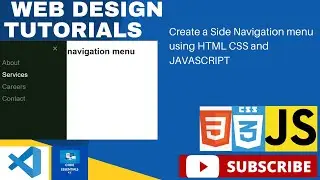 Create a Side Navigation Menu using HTML CSS AND JAVASCRIPT #sidenavigation #html #css #javascript