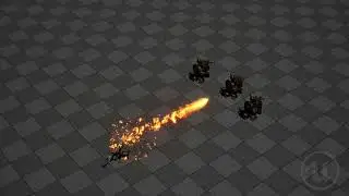 Stylized Fire Projectile VFX Unreal Engine