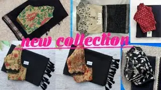 black saree with matching blouse/latest blouse designs/blouse collection 2025/sarees #blousepattern