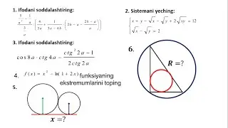AL 2-kurs. Matematika fanidan YN imtihoni 29-bilet.