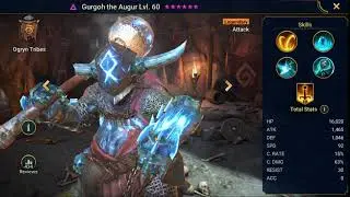 Raid Shadow Legends Hero Showcase Gurgoh the Augur lv 60
