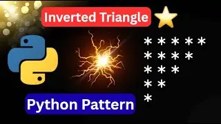 Inverted Triangle Pattern in Python | Star Pattern Printing Made Easy⭐🌟 | Learn through Animation