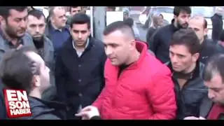 Taksici ve minibüsçülerin yolcu kavgası