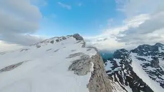 Drone Footage Of A Mountain Landscape With Snow | Creative Commons Video