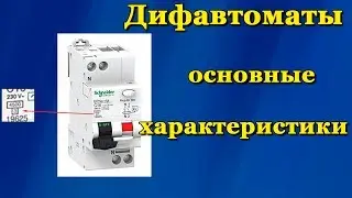 Residual current circuit breakers main technical characteristics