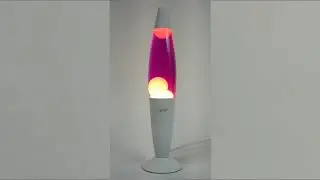 Лава-лампа 35 см Amperia Rocket бело розовая