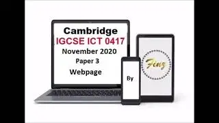 IGCSE ICT (0417) November 2020 P3 Webpage