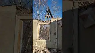 Поэтапная разборка дома фискарём, лесовозом