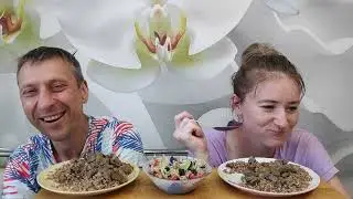 МУКБАНГ ГРЕЧКА С ПЕЧЕНЬЮ  на ужин |  #mukbang #asmrrussia