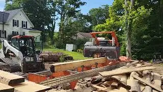 Norwood HD36v2 cutting the last 4x5 for the timber frame order.  Stellicut is STILL CUTTING FLAT