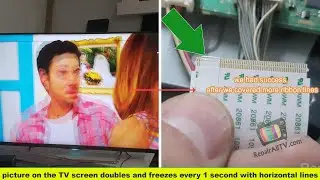 SONY TV. picture on the TV screen doubles and freezes every 1 second with horizontal lines