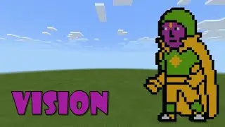 Minecraft: Pixel Art Tutorial and Showcase: Vision (WandaVision)