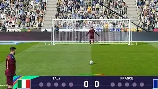 Italy vs France penalty shootout - eFootball PES 2021
