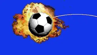 Exploding Soccer Ball with sound  green screen