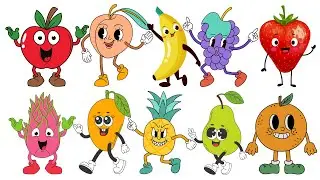 Meet the Fruit Squad: Fun Cartoon Fruits for Kids!