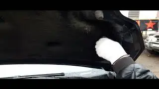 Установка газового упора капота на Ford Focus 2 рестайлинг