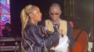 Fans React As Blaqbonez Brings Ayra Starr On Stage