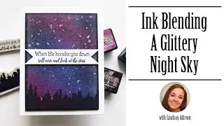 Ink Blending a Glittery Night Sky