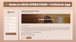 NodeJS CRUD Operations in Administrator dashboard | Full stack booking application.