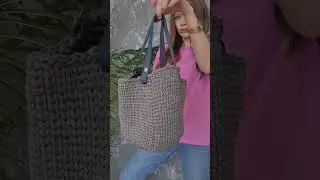Необычная Сумка-шоппер. Вязание крючком.