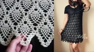 Узор крючком для платья 
