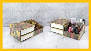 Tutorial Membuat Rak MakeUp dari Kardus | DIY MakeUp Organizer From Cardboard
