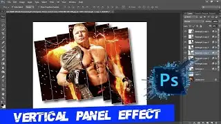 Photoshop | Vertical panel effect | Photoshop tutorial | how to create vertical panel in photoshop