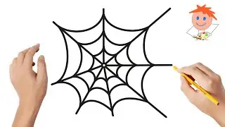 How to draw a spider web | Easy drawings