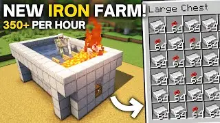 Minecraft Easiest IRON Farm in 1.21 NEW DESIGN - 350+ Per Hour