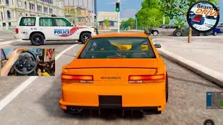 DRIFTING From POLICE Exploring NEW CITY Mod w/TRAFFIC - Beamng.Drive