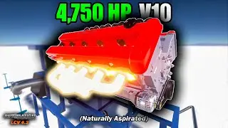 The Highest Horsepower, Naturally Aspirated V10 Engine Ever! | Automation Game (LCV 4.3)
