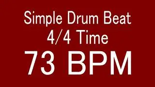 73 BPM 4/4 TIME SIMPLE STRAIGHT DRUM BEAT FOR TRAINING MUSICAL INSTRUMENT / 楽器練習用ドラム