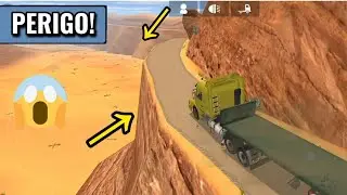 Atravessando uma perigosa estrada com Scania 142H GTS2