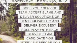 Monday  Morning Leadership - 12 Part Series - #Service Lesson(s) 5/12