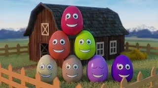 Learning Colors and Numbers Song | Colorful Eggs on the Farm